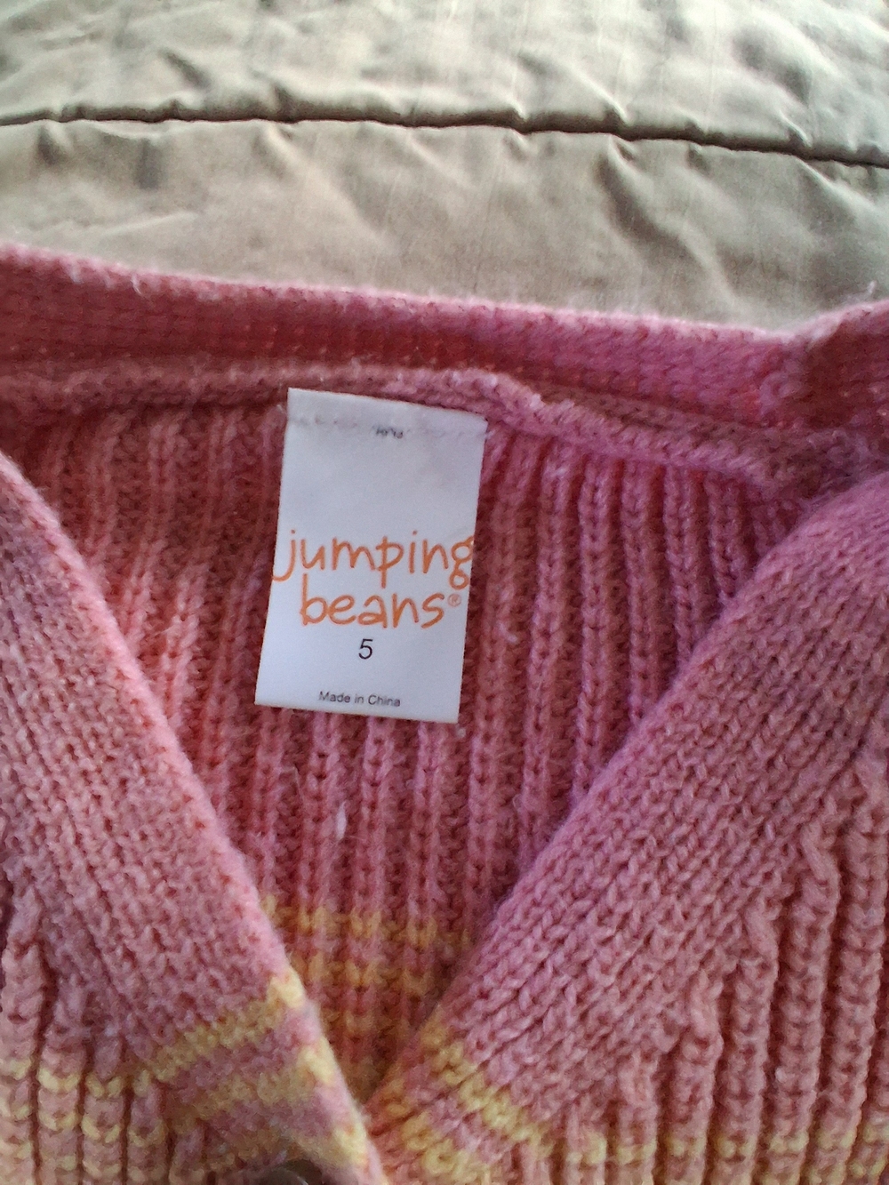 jumping beans Cropped Striped Button Cardigan - Pink, Yellow, Lavender - Picture 3 of 4